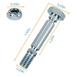 303160355P / 303160355 Snow Blower Shear Pins Bolts and Nuts, Compatible with MTD Powersmart Snow Blower Shear Pins Parts (12 Sets)