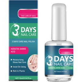 Cuidado uñas 3 días con keratina aminoácidos Esmalte uñas 3 días Hidratación fortalecimiento para nails frágiles Aceite fortalecedor keratina nails día Nutre profundamente cutículas secas (1pcs)