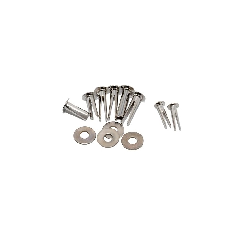 Set for attaching saddle cover / seat and company plate