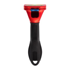 FURminator DeShedding Brush Comb tool, For Short Hair Small Dogs (Metallic Red), Reduces Loose Hair From Shedding Up to 90 percent, Removes Loose Undercoat, FURejector Hair Removal Button