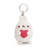 MOLANG Key Ring with Heart 8 cm White Plush Companion