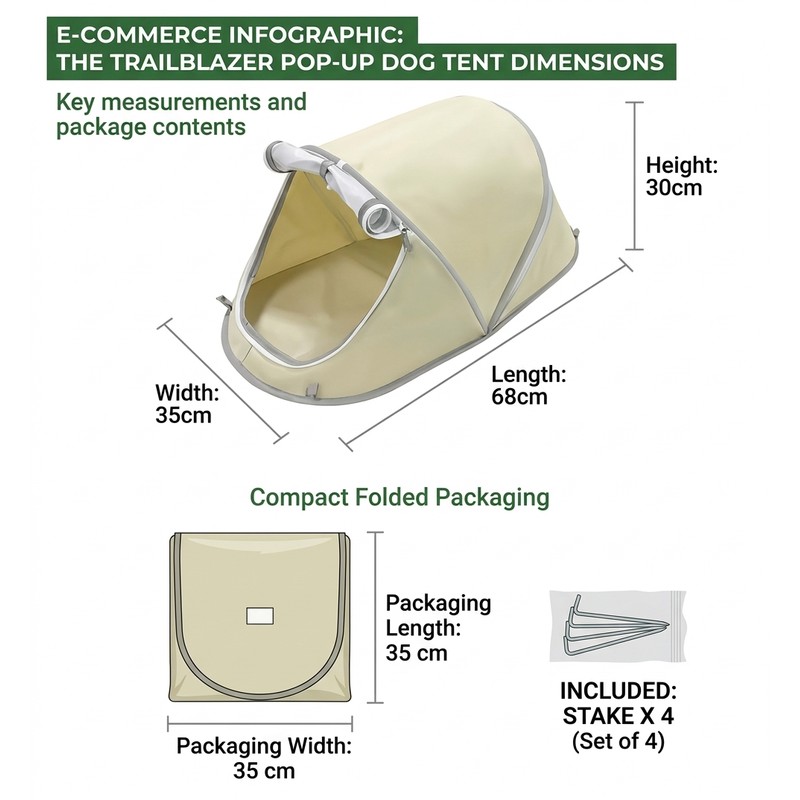 Portable Pop Up Dog Tent for Outdoor Rest – Foldable
