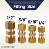 LTWFITTING Assortment Kit Tube OD 1/4" 5/16" 3/8" 1/2" LF