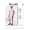 MCCALLS Sewing Pattern M8485AA Men's Knitted Tops and Shorts AA