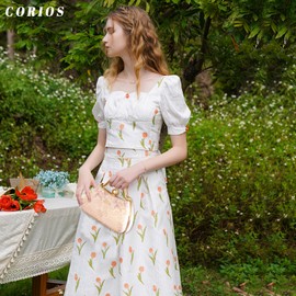 CORIOS Women Evening Bag Embroidery Clutch Vintage Handbag Bridal Wedding Purse Elegant Shoulder Crossbody Bag Luxious Top Handle Bag for Banquet Cocktail Prom Party Pink