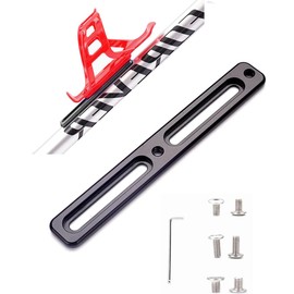 Bicycle Bottle Holder Adapter Bicycle Bottle Cage Mount Adapter Bicycle Bottle Cage Hole Adjuster Bicycle Bottle Cage Adapter Aluminum Alloy Adjustable Alternating Position Mounting Base, Water Bottle Cage Mounting Bracket for Road Bike, Cross Bike, Moun