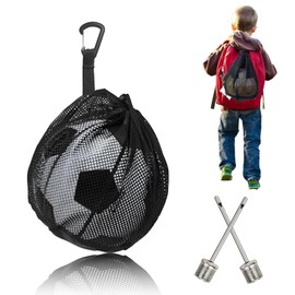 JCUQGDOO Ball Net 1 Ball Basketball Bag, Basketball Bag, Basketball Bag, Ball Mesh Bag with Drawstring, Portable Foldable Net Bags for Football, Tennis
