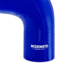 Mishimoto MMCP-R90-2540BL 90-Degree Silicone Transition Coupler, 2.50" to 4.00", Blue