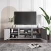 YESHOMY Modern Farmhouse TV Stand with Two Barn Doors and
