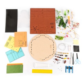 Sarini Handmade DIY Cottage Starry Sky Flower House Miniature Doll House Kit Adult Miniature Greenhouse Craft Ornaments Model