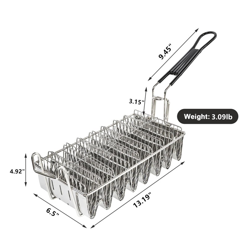 SOTECH Tortilla Fry Basket Taco Fryer Basket for Kitchen Fried