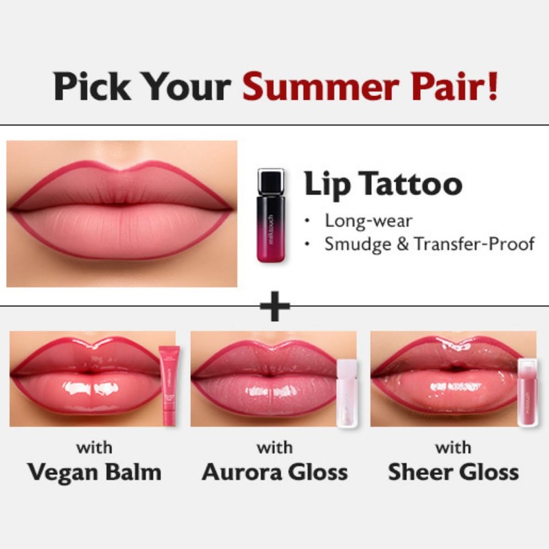 MILKTOUCH Black Peel Off Lip Tattoo - Long-Lasting Matte Lip,