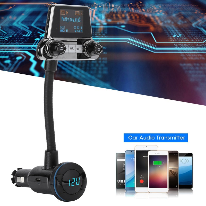 BT14 Bluetooth 5.0 FM Transmitter QC3.0 USB Charger OneKey Handsfree