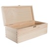 WooDeeDoo Oblong Wooden Storage Box with Hinged Lid and Clasp