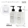 Living Dispenser Pump Bottle, Square, Shampoo & Conditioner, White, 20.1