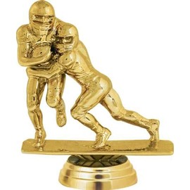 10.5 Inch Double Football Male Touchdown Trophies - Black Glimmer Double Football Male Touchdown Trophy Awards