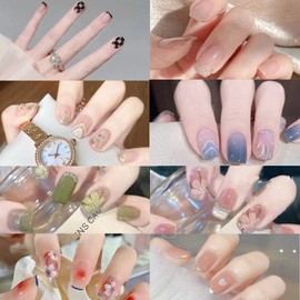 8 sheets 112 stickers gel nail seal hardened nail seal gel nail stick long lasting nail seal hand nail sticker gel nail stick pink solid color light blue green gel nail hardening type self nail home