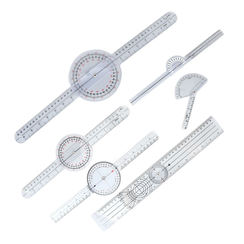 6PCS Medical Goniometer Set 6 8 10inch Multifunction Joint Goniometer