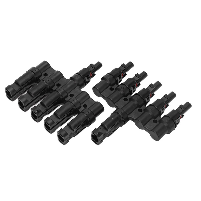 1 Pair Solar Panel Connector T Branch Cable Splitter Coupler