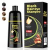 KAISASA Black Hair Dye Shampoo 3 in 1，Argan Natural Herbal