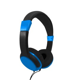 Gabba Goods Safe Sounds Volume Limited Kids Headphones, 85 decibel over ear headphones (Blue)