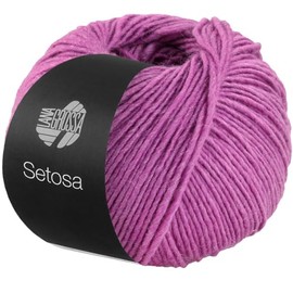 LANA GROSSA Setosa Shimmering Wick Yarn Made of Silk and Merino Wool, Hand Knitting Yarn Made of 65% Virgin Wool (Superfine) and 35% Silk, 50 g Wool for Knitting and Crocheting, 150 m Yarn