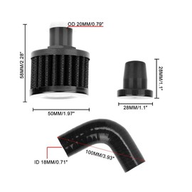 Crankcase Change Kit for Dodge 6.7 Cummins 07-, Aluminum Crankcase Vent Reroute Ventilation Line Change Kit