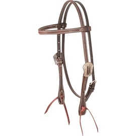 Martin Saddlery Laramie Buckle Chocolate Roughout Leather Browband Headstall