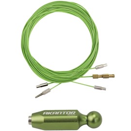 SUPVOX Green Magnetic Internal Cable Routing Tool Kit for Bicycles - Includes Main Magnet, 200cm Guide Wire, Di2 E-Tube Adapter, and More - Ideal for Non-Steel Frames with Cable Diameter Over 6mm