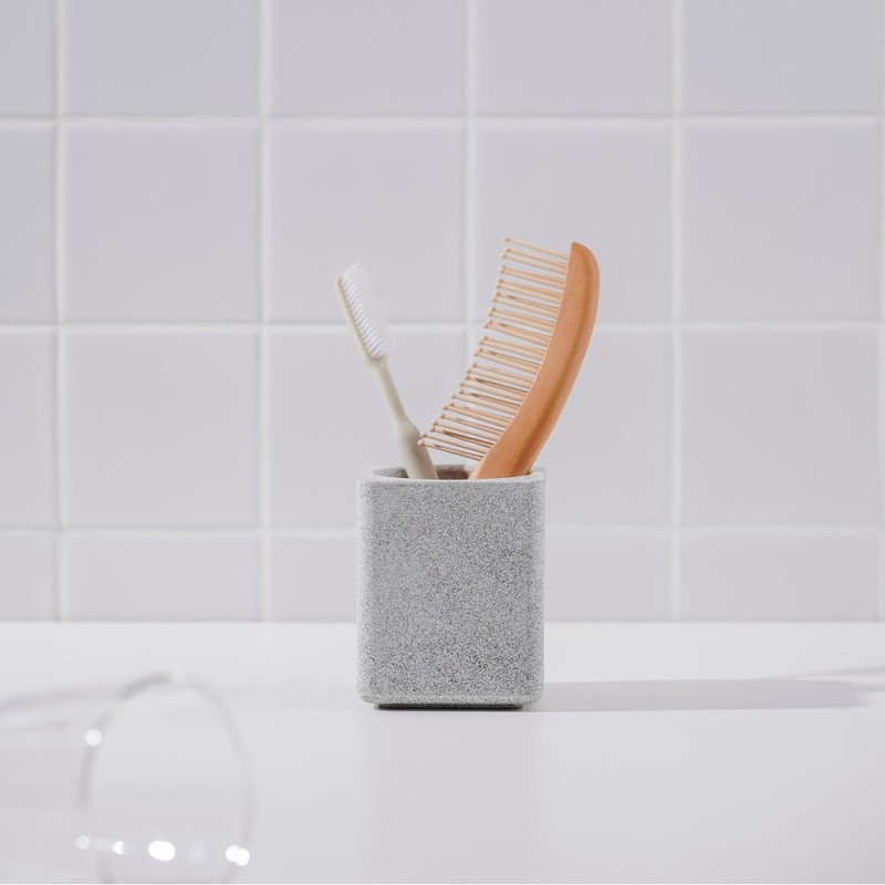 JAJU [JAJU] Diatomaceous Earth Square Multi-purpose Holder Gray
