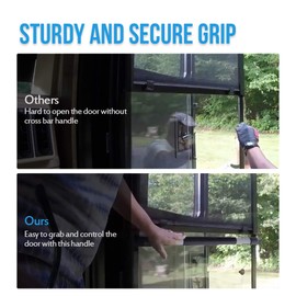 SnowyFox RV Screen Door Cross Bar Handle Adjustable Grab Handle 21-5/8 to 28-5/8 Inch Universal for RV Motorhome Camper and Travel Trailer
