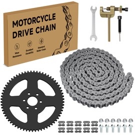 CILOYU 35 Chain 140 Links + Mini Bike Rear Sprocket 65 Tooth Replacement for Coleman CT100U CC100X Baja Doodle Bug DB30 Blitz Dirt Bug Racer Predator 79cc 97cc 98cc 100cc Mini Bike Go Kart Parts