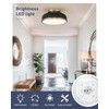 kudos Ceiling Light, 16-inch LED Flush Mount Ceiling Light, Black