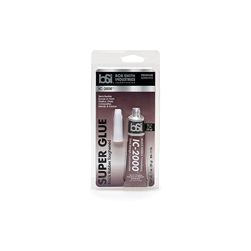 Bob Smith Industries BSI-117H Black IC-2000 Rubber Toughened Super Glue,