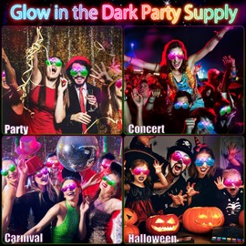 SHQDD 150PCS LED Glasses, Light Up Glasses, 5 Colors party glasses, with 3 Light Modes, Glow in The Dark Party Supplies, Neon Party Favors for Birthday Gifts, Party Decorations, New Year, Carnival