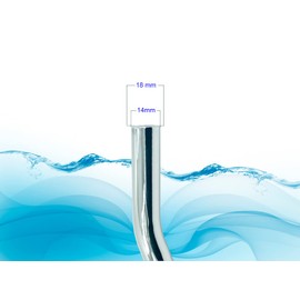 Lazardo - Urinal Inlet Pipe - 19.7 cm - Urinal Flush Pipe - Water Connection Urinal Basin - Pressure Flush Pipe - Toilets ..