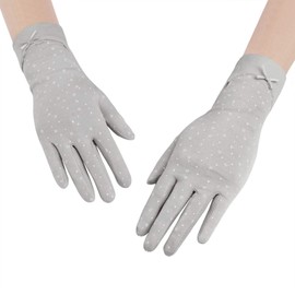 TINAYAUE Women’s Sun UV Protection Gloves UPF 50+ Anti-slip Touch Screen Cycling Golf Gloves Elastic Breathable Full Fingers Driving Gloves Sunblock Gloves for Outdoor Activities (Mid-length style 2)