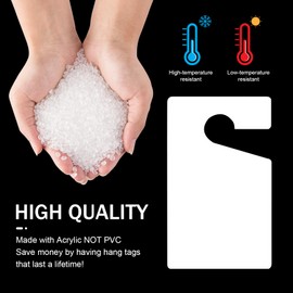 yorpyep 6 PCS Blank Parking Permit Hang Tag, DIY Handwritten Information Reusable and Wipeable Parking Sign for Car Rearview Mirror, Acrylic Anti-damage Hanging Pass Placards, for Most Cars (White)