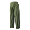 Zontroldy Linen Capri Pants for Women High Waisted Wide Leg