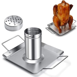 Beer Chicken Roaster Stand Stainless Steel Chicken Holder Barbecue Rack for Grill Smoker Oven