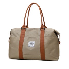 Manatsulife B9116 Boston Bag, Lightweight, Large Capacity, Travel Bag, Travel Bag, Carry-on Bag, Carry-on Bag, 1 Night, 2 Nights, Khaki