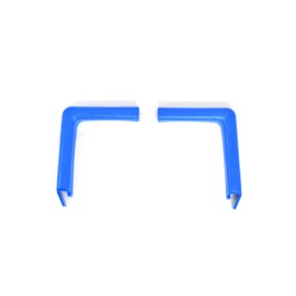 4 Pack Light Blue Replacement Parts Hard Plastic Left and Right Corners for Shopping Carts and Baskets in Maintenance Departments and Home Improvement Stores by Marketing Holders