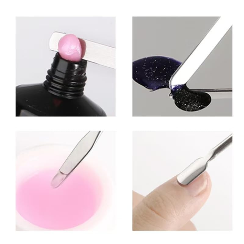 Nail Brushes, Pack of 2 Nail Art Brushes, Dual-Ended Polygel