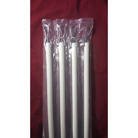 24" Fiberglass Drapery Baton Curtain Wands with Stainless Steel Snap Hooks - Our Strongest! (4-Pack)