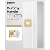Leydebong 2 Pack Crystal Glass Dummy Door Knobs, Gold Round