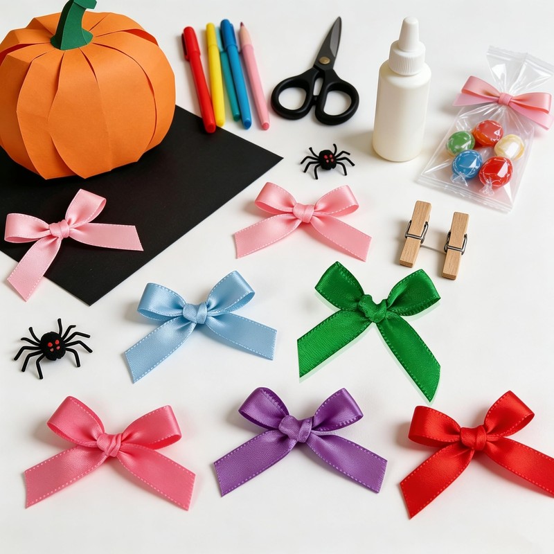 Dark Mix Mini Bows 2 Inch for Hallowmas Gift Wrapping