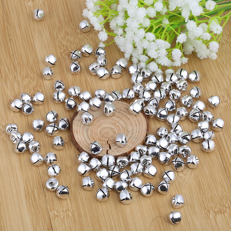 Naler Pack of 120 bells, silver metal bells for gift
