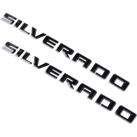 New Door Fender 3D Emblem for Chevy Silverado 2019-2023 X 2 Badges (Gloss Black)