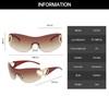 YAMEIZE Trendy Y2K Wraparound Heart Sunglasses - for Women Men