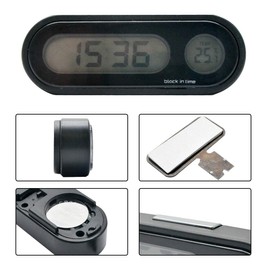 Car LCD Digital Temperature Clock with Blacklight for Car Bicycle Motorcycle Auto Moto Truck